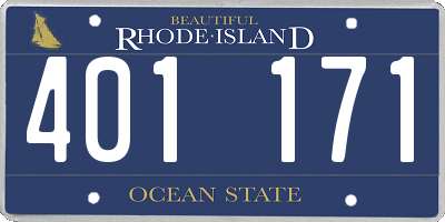 RI license plate 401171