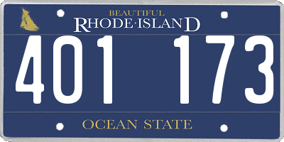 RI license plate 401173