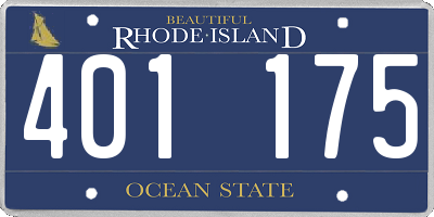 RI license plate 401175