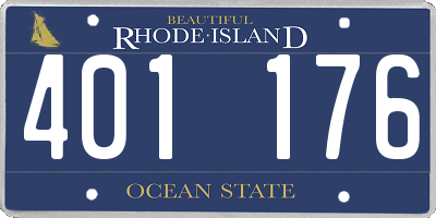 RI license plate 401176