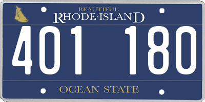 RI license plate 401180