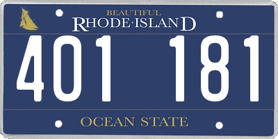 RI license plate 401181