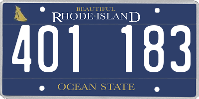 RI license plate 401183