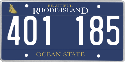 RI license plate 401185