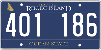 RI license plate 401186