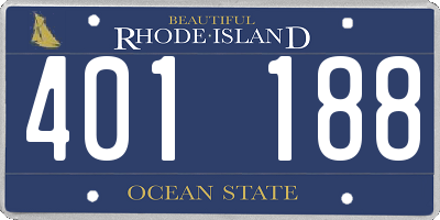 RI license plate 401188