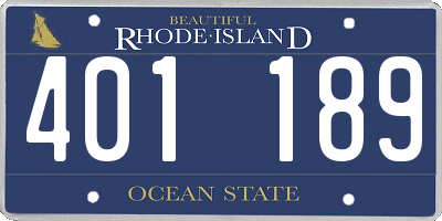 RI license plate 401189
