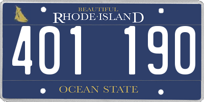 RI license plate 401190