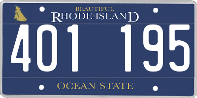 RI license plate 401195