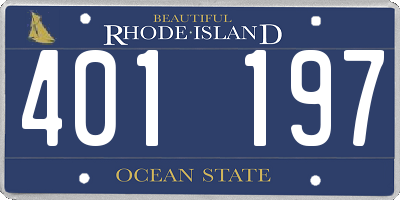 RI license plate 401197