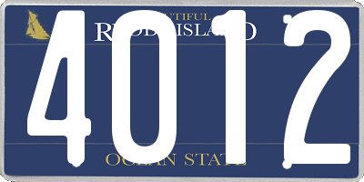 RI license plate 4012