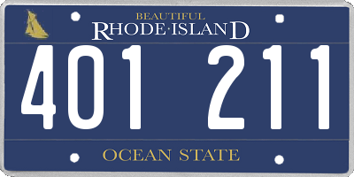 RI license plate 401211