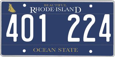 RI license plate 401224