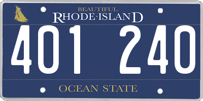 RI license plate 401240