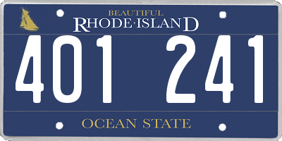 RI license plate 401241