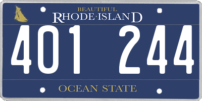 RI license plate 401244