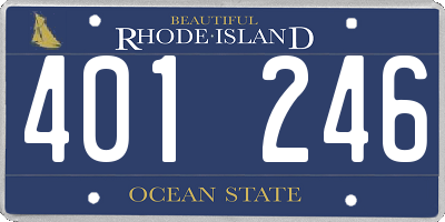 RI license plate 401246