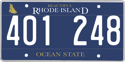 RI license plate 401248