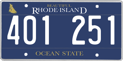 RI license plate 401251