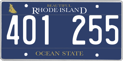 RI license plate 401255
