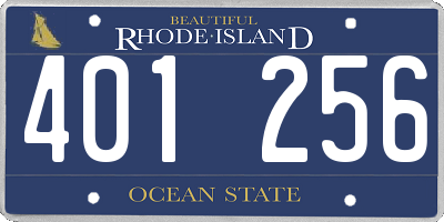 RI license plate 401256