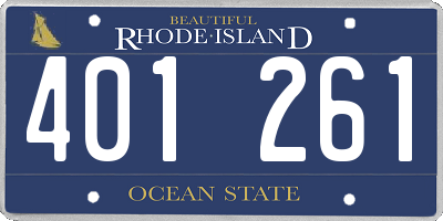 RI license plate 401261