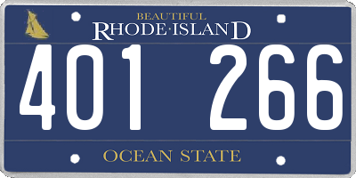 RI license plate 401266