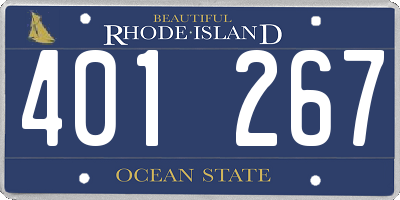 RI license plate 401267