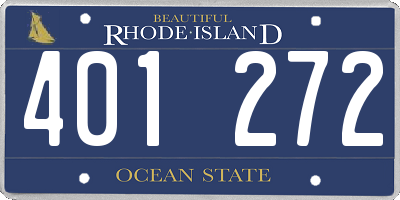 RI license plate 401272