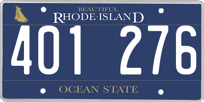 RI license plate 401276