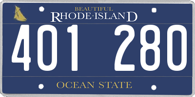 RI license plate 401280