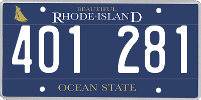 RI license plate 401281