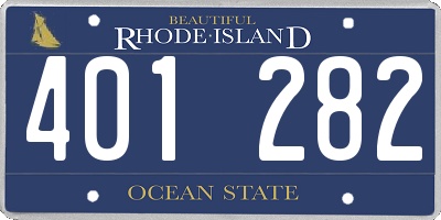 RI license plate 401282