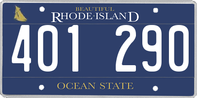 RI license plate 401290