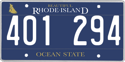 RI license plate 401294