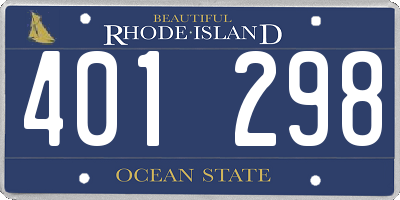 RI license plate 401298