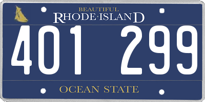 RI license plate 401299