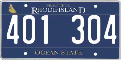 RI license plate 401304