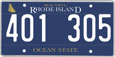 RI license plate 401305