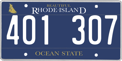 RI license plate 401307