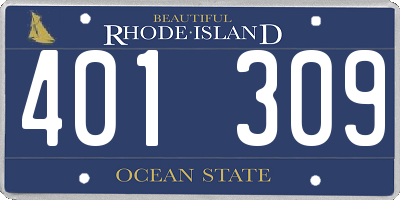 RI license plate 401309