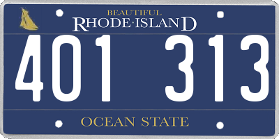 RI license plate 401313
