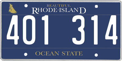 RI license plate 401314