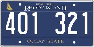 RI license plate 401321