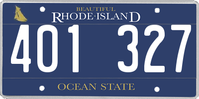 RI license plate 401327