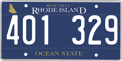 RI license plate 401329