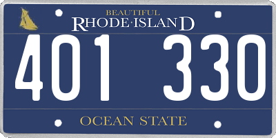 RI license plate 401330