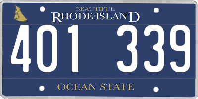 RI license plate 401339