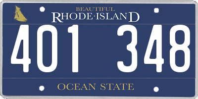 RI license plate 401348