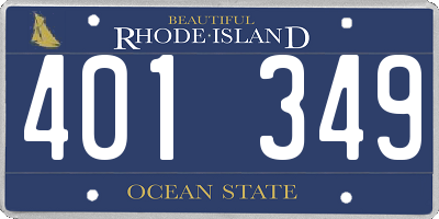 RI license plate 401349